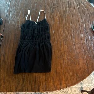 Zara Black Dress with White Straps